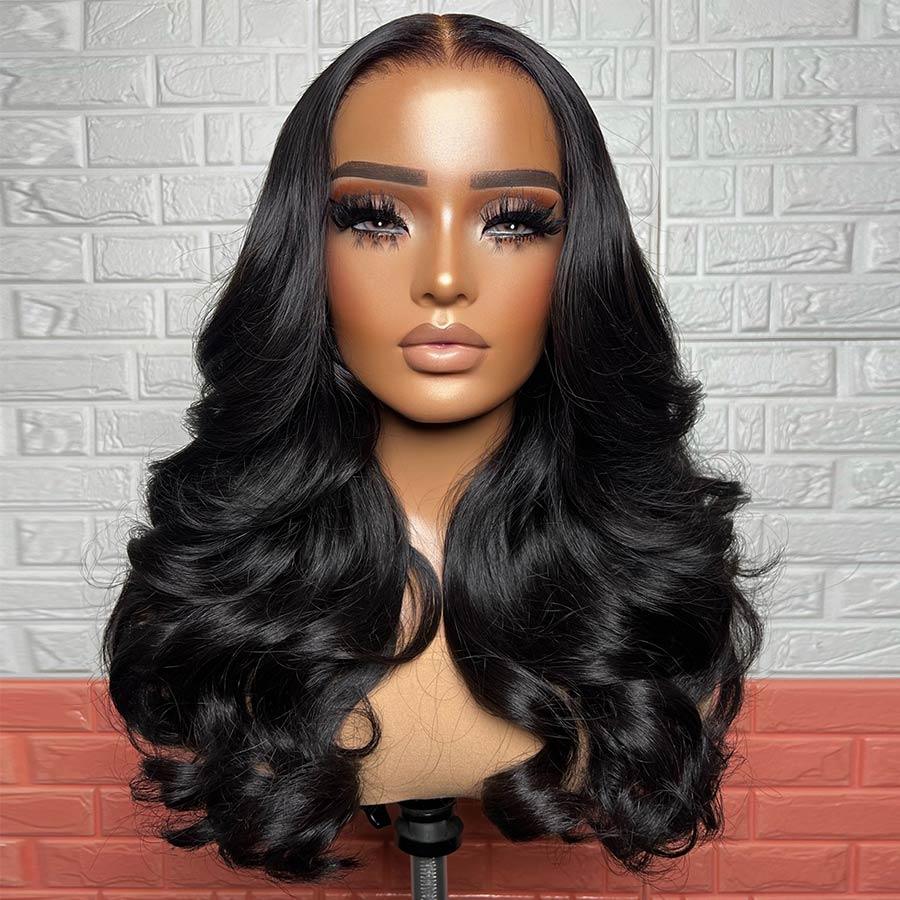 Upgrade 13X6 Full Frontal Skinlike Real HD Lace Wig Body Wave Pre Plucked Hairline - wowangel