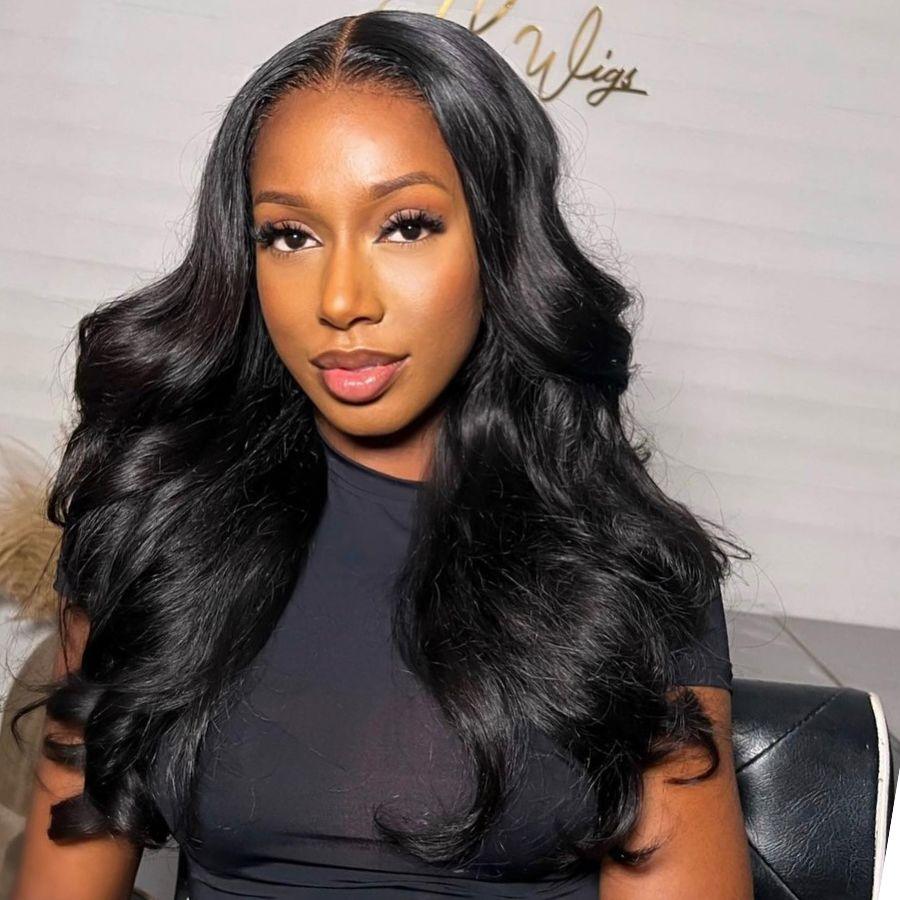 Upgrade 13X6 Full Frontal Skinlike Real HD Lace Wig Body Wave Pre Plucked Hairline - wowangel