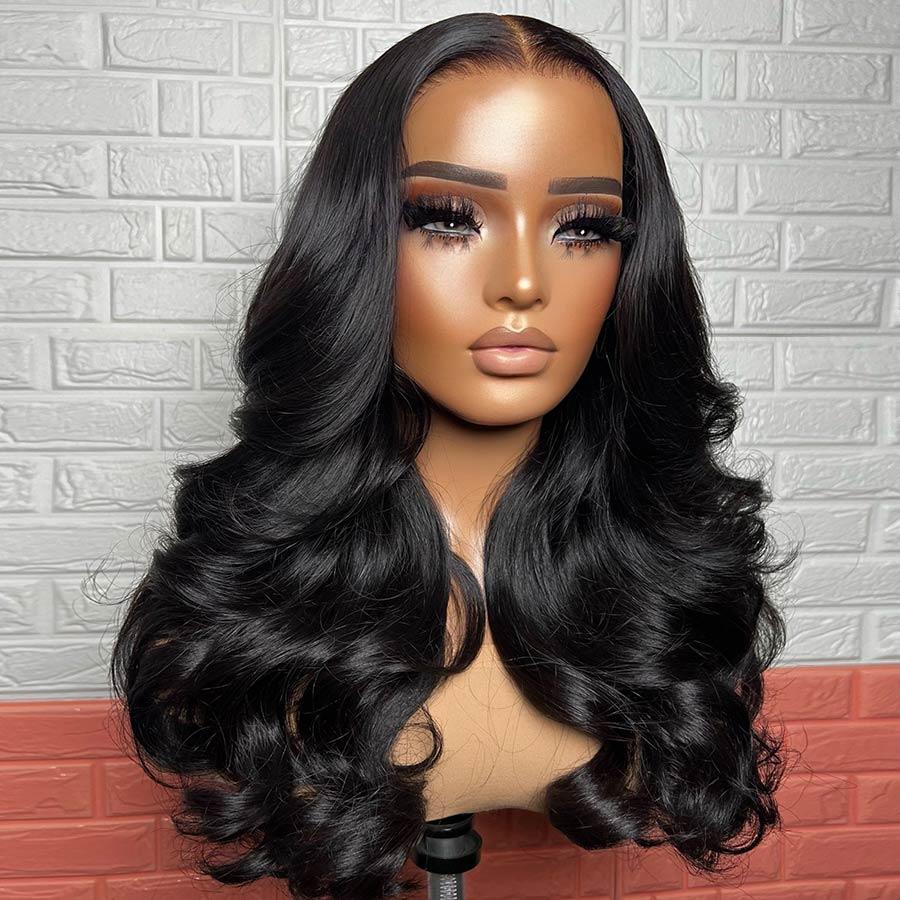 Upgrade 13X6 Full Frontal Skinlike Real HD Lace Wig Body Wave Pre Plucked Hairline - wowangel