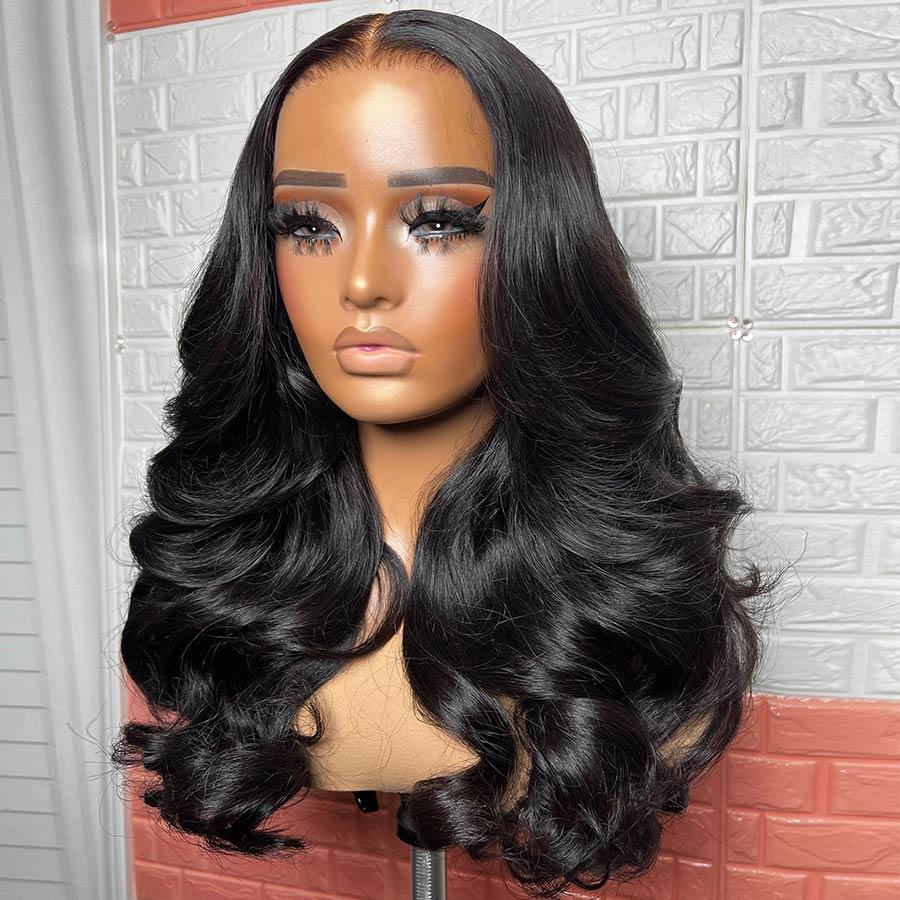 Upgrade 13X6 Full Frontal Skinlike Real HD Lace Wig Body Wave Pre Plucked Hairline - wowangel