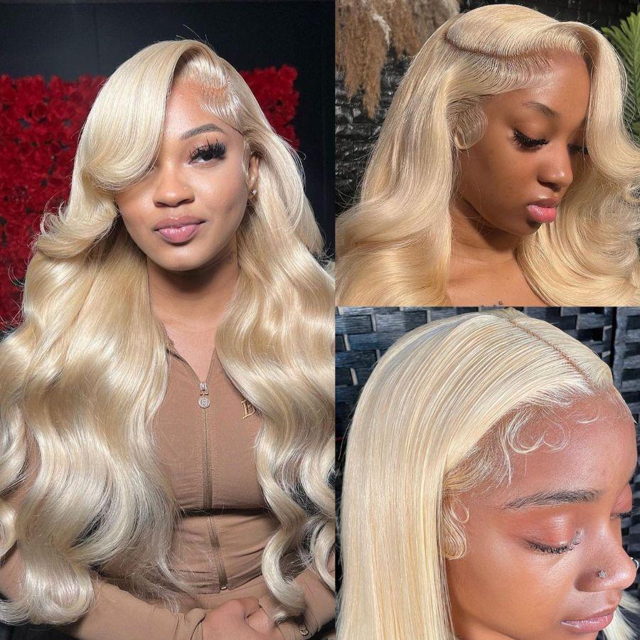 Upgrade 2.0 | 613 Blonde Skinlike Real HD Lace 13x6 Full Frontal Wigs Body Wave - wowangel