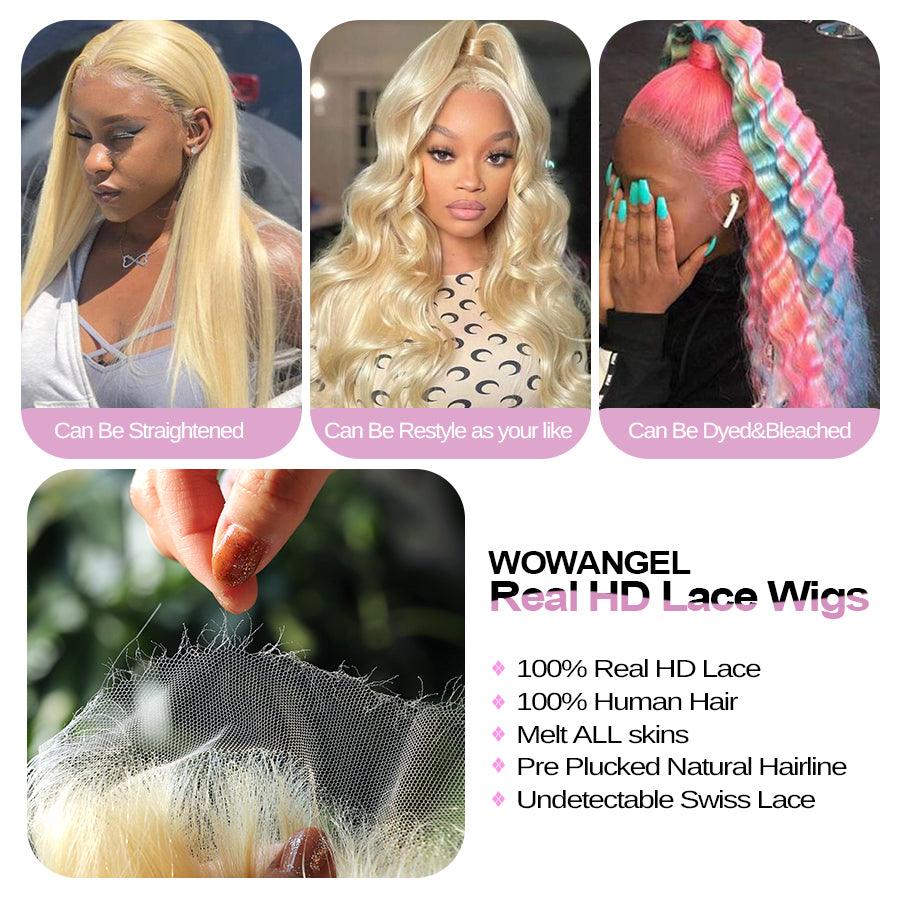 Upgrade 2.0 | 613 Blonde Skinlike Real HD Lace 13x6 Full Frontal Wigs Body Wave - wowangel