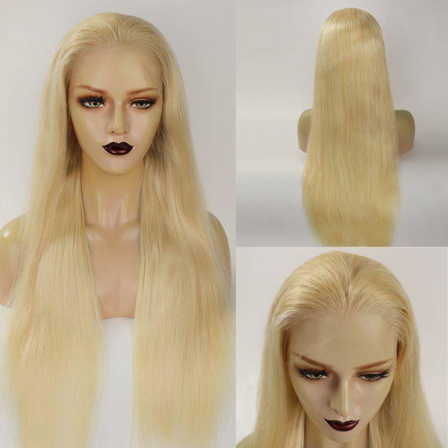 Upgrade 2.0 | 613 Blonde Wig Straight Skinlike Real HD Lace 13x6 Full Frontal Wigs - wowangel