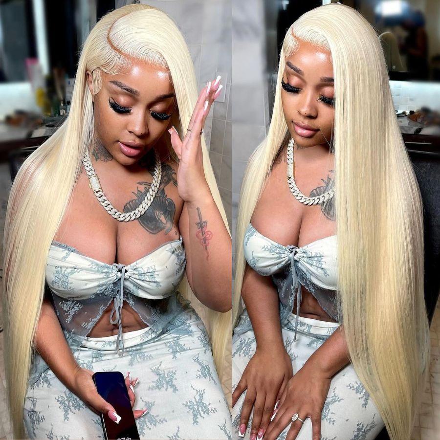 Upgrade 2.0 | 613 Blonde Skinlike Real HD 13x4 Lace Full Frontal Wig Straight Glueless Wig - wowangel