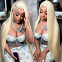 Upgrade 2.0 | 613 Blonde Skinlike Real HD 13x4 Lace Full Frontal Wig Straight Glueless Wig - wowangel