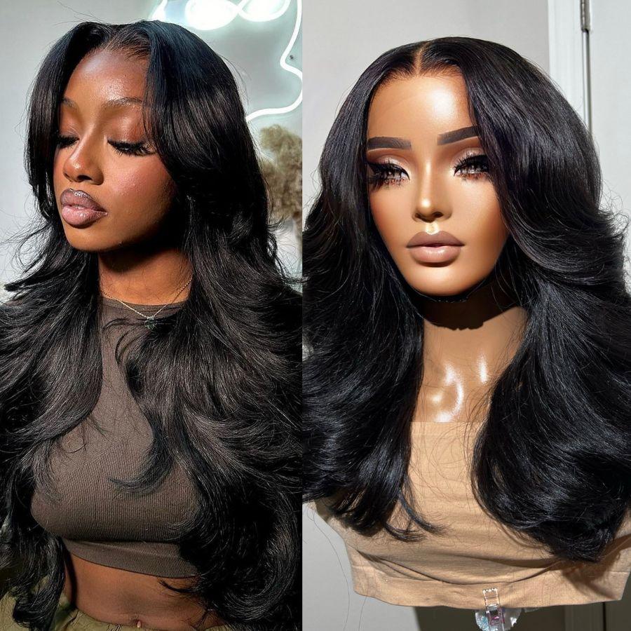 Upgrade Pre Everything 13X6 Lace Front Wigs Body Wave Wear & Go Pre Max Wig - wowangel