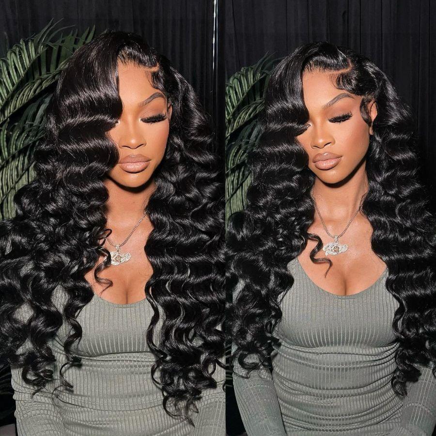 Upgrade Pre Everything 13X6 Lace Front Wigs Loose Wave Wear & Go Pre Max Wig - wowangel