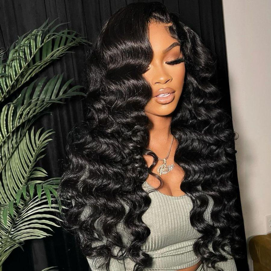 Upgrade Pre Everything 13X6 Lace Front Wigs Loose Wave Wear & Go Pre Max Wig - wowangel