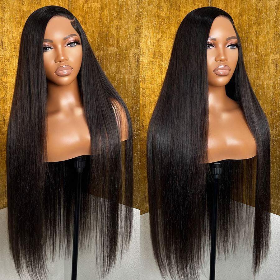 Straight 13X6 lace front wig on mannequin