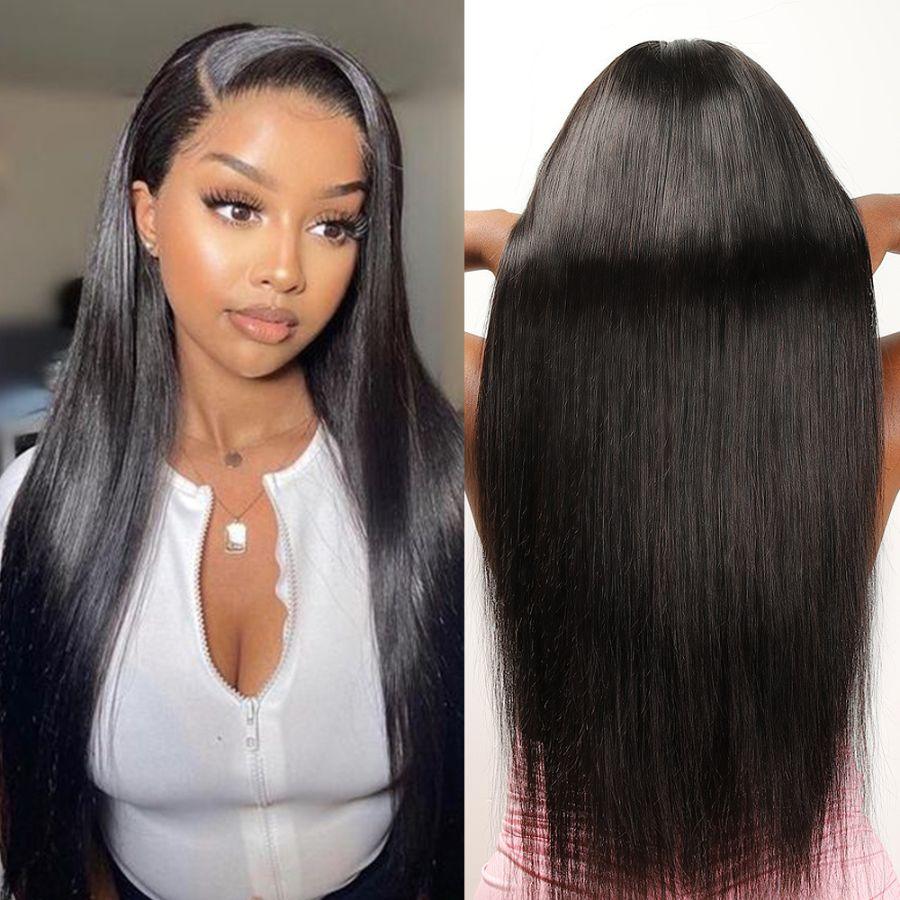 Upgrade Pre Everything 13X6 Lace Front Wigs Straight Wear & Go Pre Max Wig - wowangel