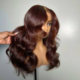 Upgrade Pre Everything Dark Reddish Brown 13X6 Lace Front Wigs Pre Max Wig - wowangel