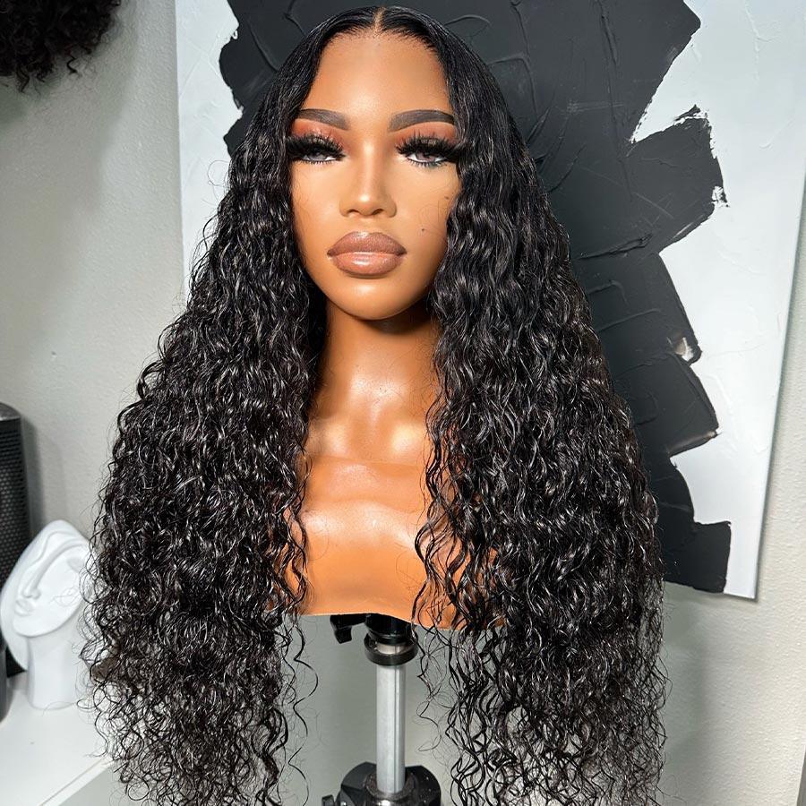 WOWANGEL HD Lace 13X6 curly wig on mannequin