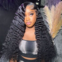 USA Shipping | 13X4 HD Full Lace Frontal Wig Deep Wave 180% Density - wowangel