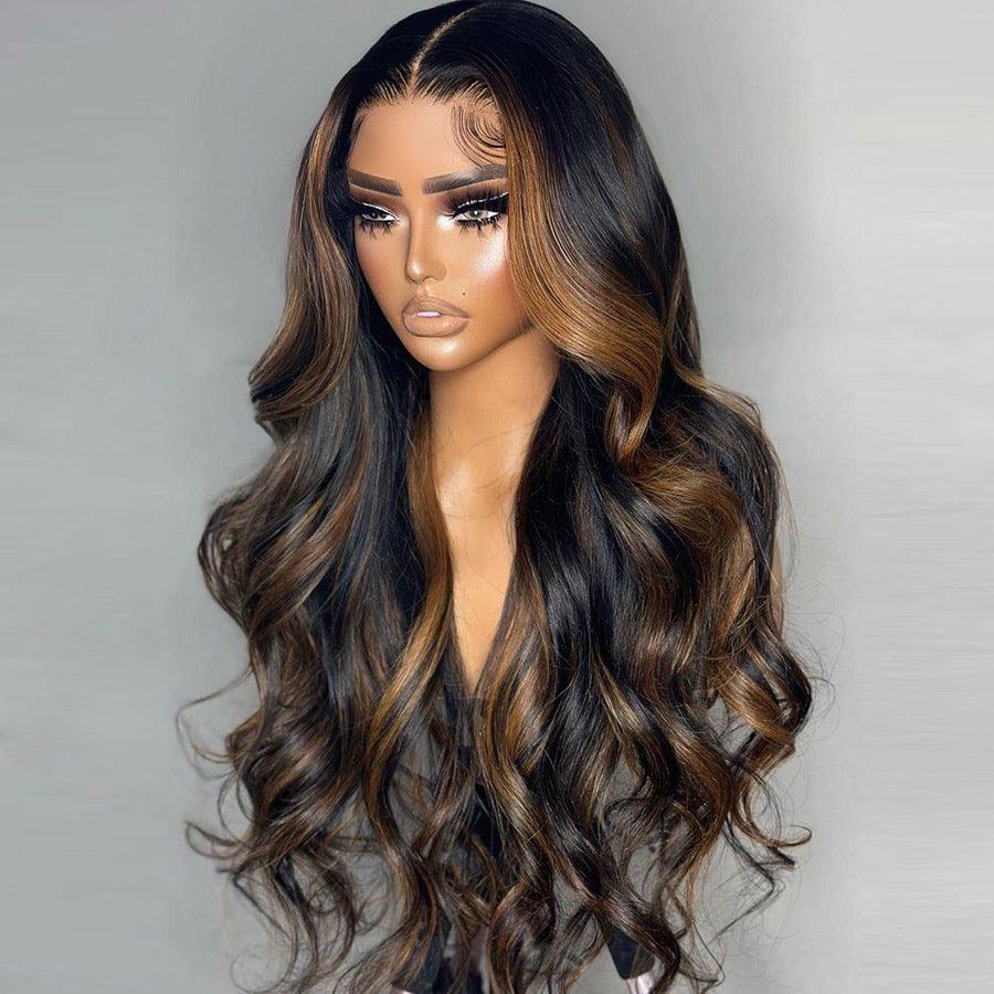 USA Shipping | Highlight 5X5 HD Lace Closure Wig Body Wave Wear & Go Wig 250% Density - wowangel
