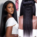 USA Shipping | Kinky Straight Classic Lace Weft Clip Ins Hair Extensions - wowangel