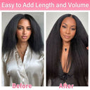 USA Shipping | Kinky Straight Classic Lace Weft Clip Ins Hair Extensions - wowangel