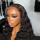 WOWANGEL 13X6 HD Lace Full Frontal Wig Nature Wave Pre Plucked Seamless Hairline - wowangel