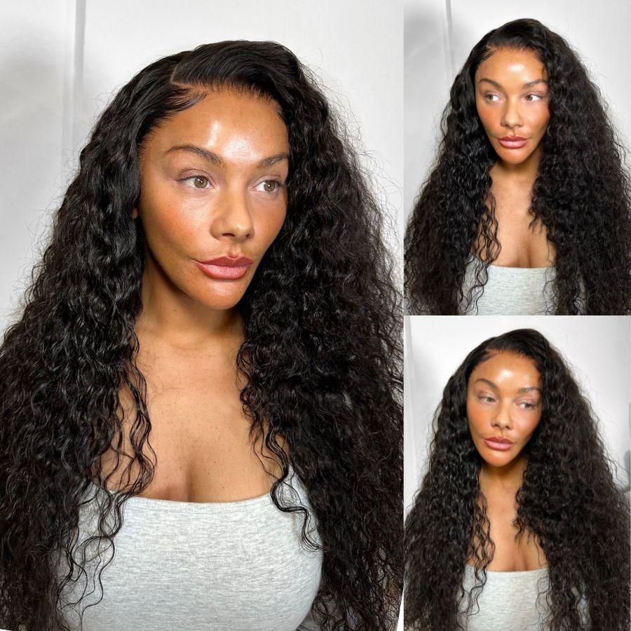 WOWANGEL 13x6 HD Lace Wig Water Wave Front View