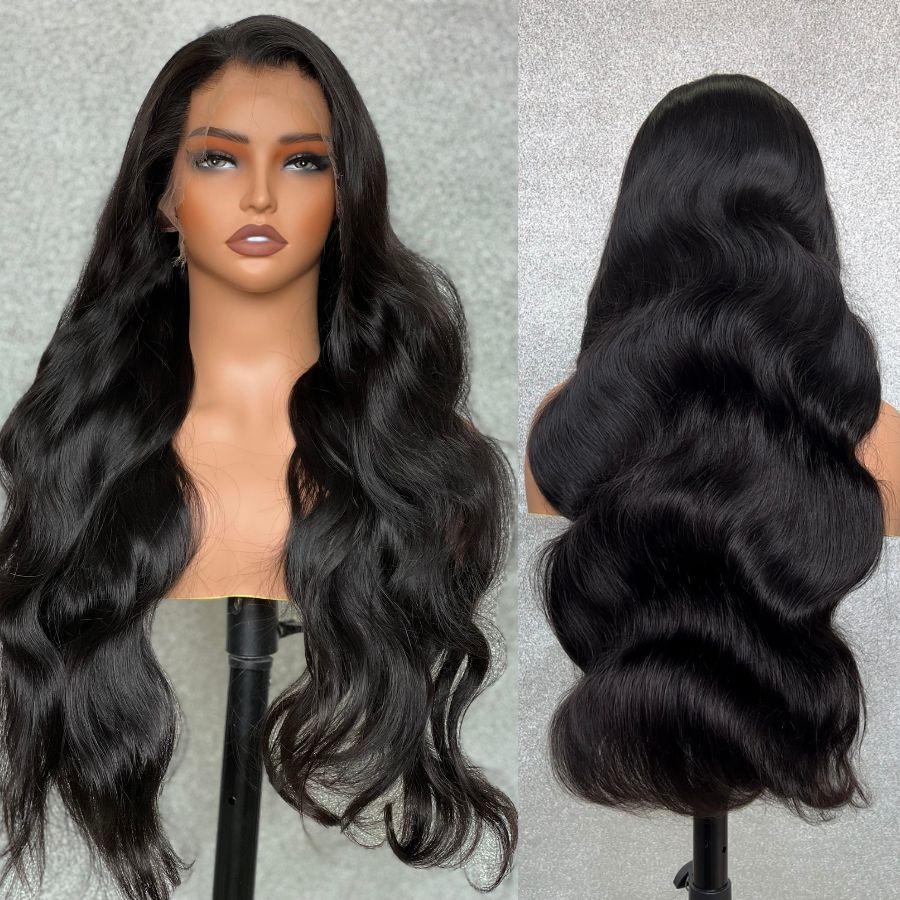 Front and back view of WOWANGEL body wave wig