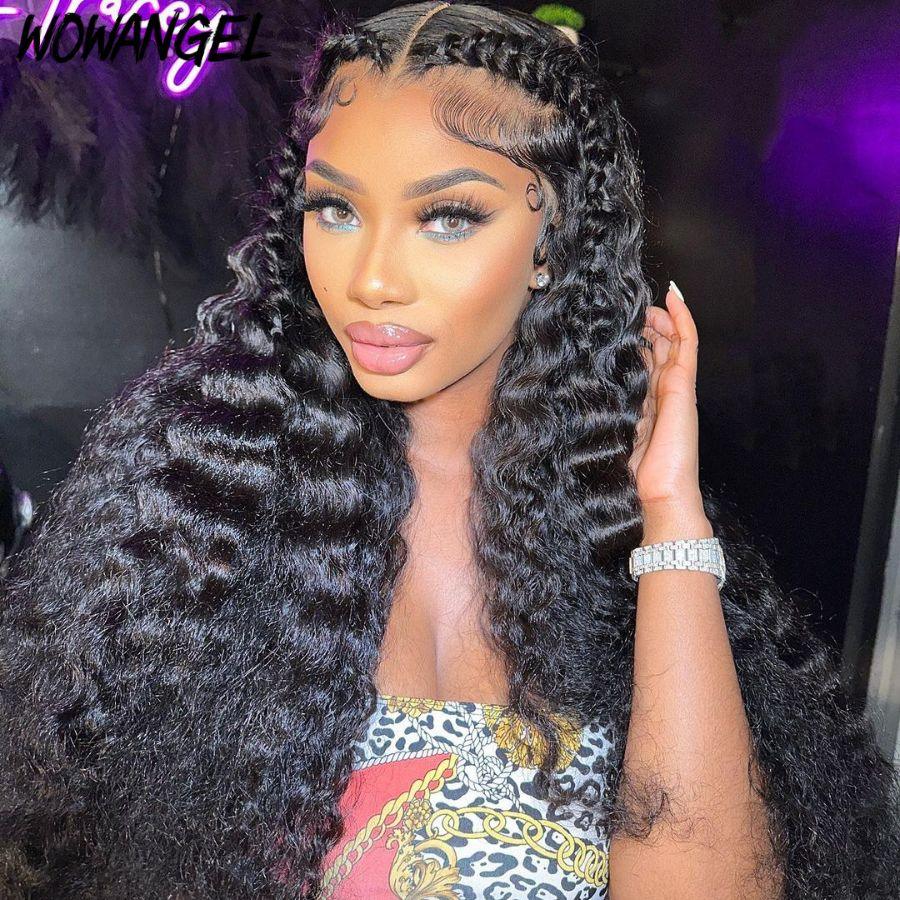 Glueless deep wave wig with HD lace front by WOWANGEL