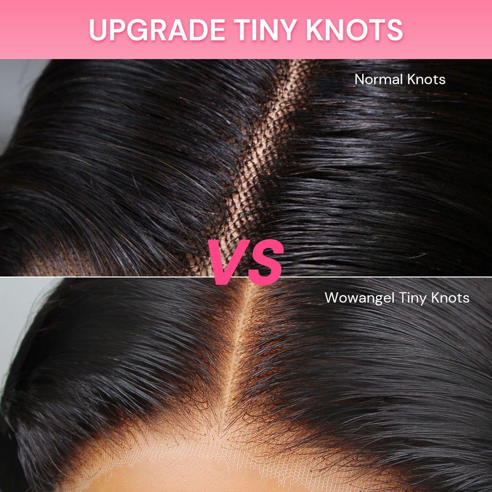 Comparison of normal vs Wowangel tiny knots