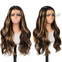 WOWANGEL 13X6 Skinlike Real HD Lace Front Wig Ombre Highlight Blonde Wig - wowangel