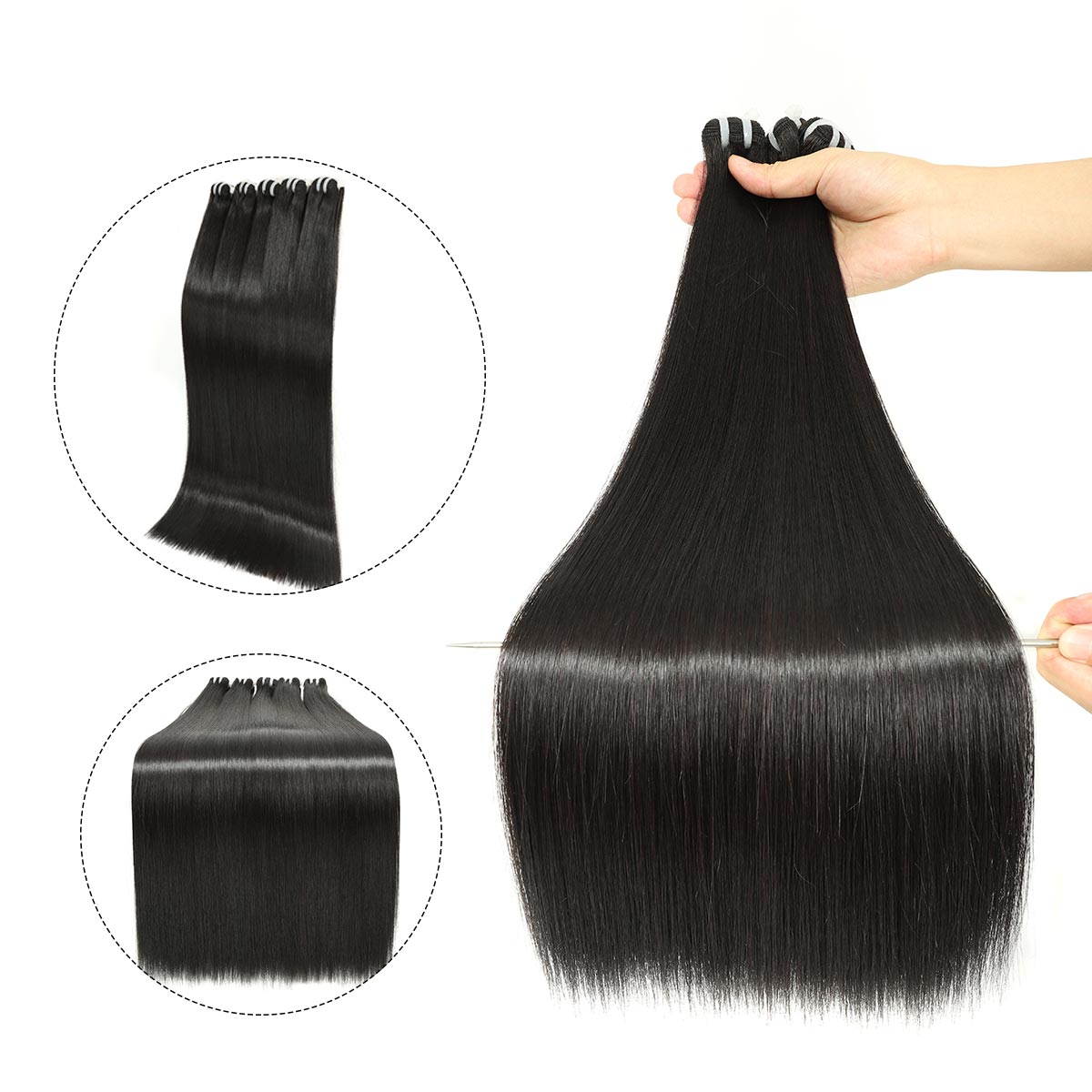 WOWANGEL 16A Full Cuticle Super Double Drawn Bone Straight Bundles Deal 100% Human Hair Weaves - wowangel