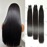 WOWANGEL 16A Full Cuticle Super Double Drawn Bone Straight Bundles Deal 100% Human Hair Weaves - wowangel