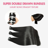 WOWANGEL 16A Super Double Drawn Vietnamese Bone Straight 100% Human Hair Weaves - wowangel