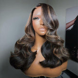 WOWANGEL 1B/27 Highlight 7X6 Drawstring Glueless Wigs HD Lace Wigs - wowangel