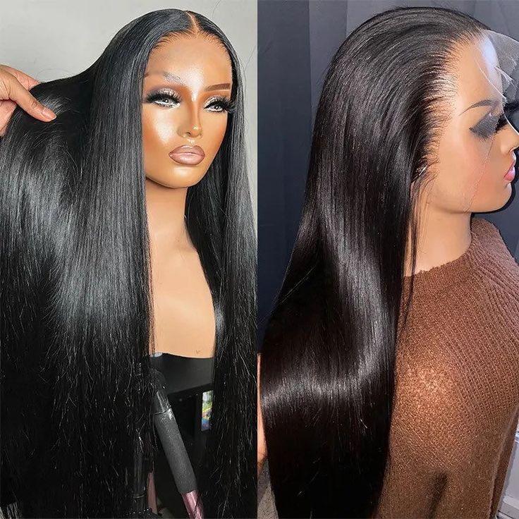 Long straight WOWANGEL HD lace wig on mannequin