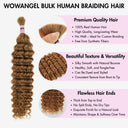 WOWANGEL 27 Honey Blonde Human Braiding Hair For Boho Braids Deep Wave 100g - wowangel