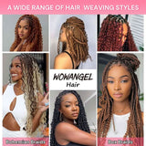 WOWANGEL 27/30/99J/Brown/Jet Black Color Human Braiding Hair For Boho Braids Deep Wave 100g - wowangel