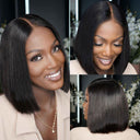 WOWANGEL 2X6 HD Lace Closure Wig Wear & Go Glueless Kim K Straight Bob - wowangel