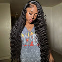 WOWANGEL 34 inch 13X6 HD Lace Full Frontal Wig Long Length Straight Wig - wowangel