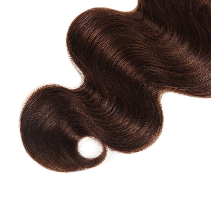 WOWANGEL 4 Brown Color Hair Bundles Deal 3pcs Body Wave 100% Human Hair Weaves - wowangel