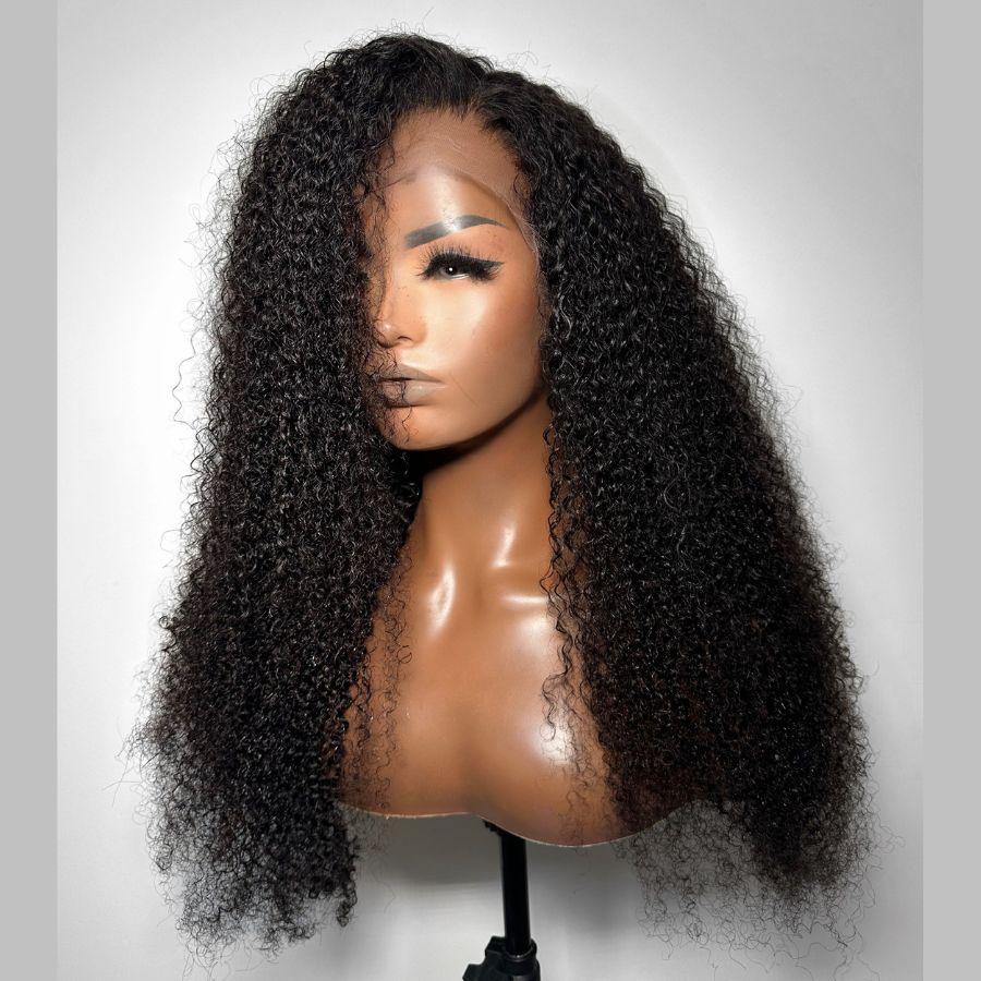 WOWANGEL 4C Hair 13X6 HD Lace Front Wig Kinky Curly Glueless Wig - wowangel