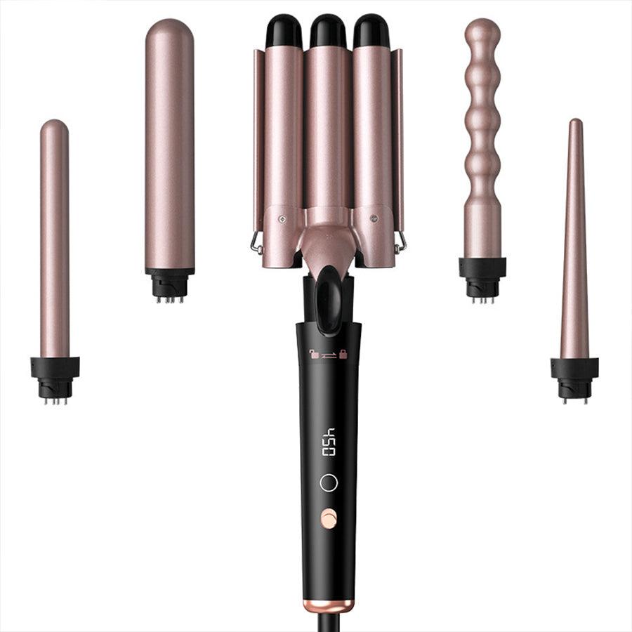 WOWANGEL 5 in 1 Curling Iron with interchangeable barrels