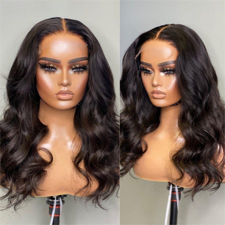 Mannequin with body wave wig, HD lace closure