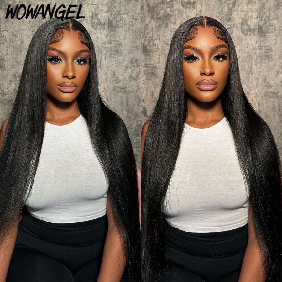 WOWANGEL 5x5 Skinlike Real HD Lace Closure with 3 Bundles Straight - wowangel