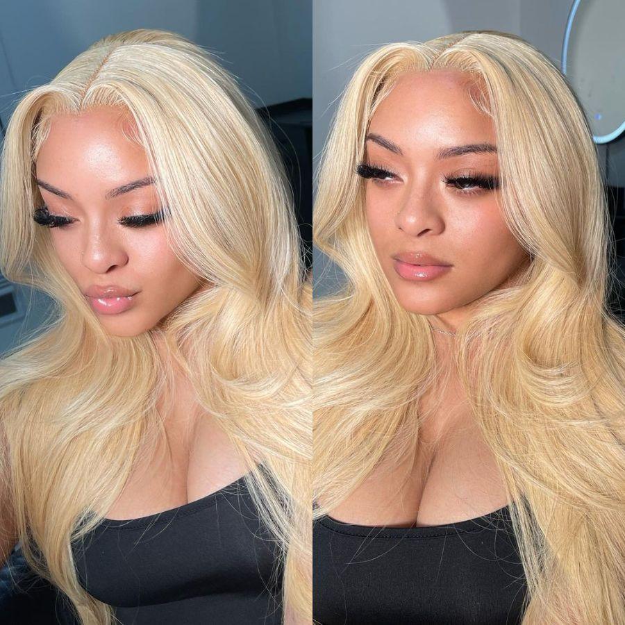 WOWANGEL 613# Blonde Bundles Deal 3pcs 100% Human Hair Weaves - wowangel