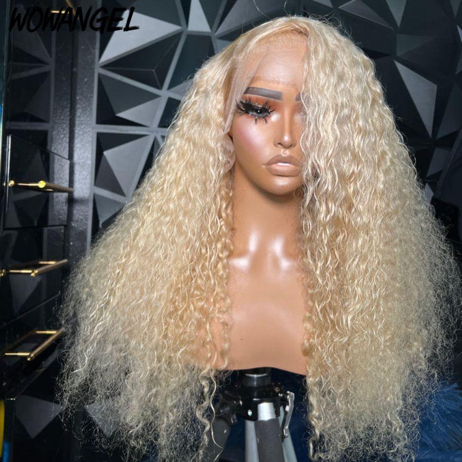 WOWANGEL 613 Blonde Curly 13x4 Skinlike Real HD Lace Full Frontal Wig - wowangel