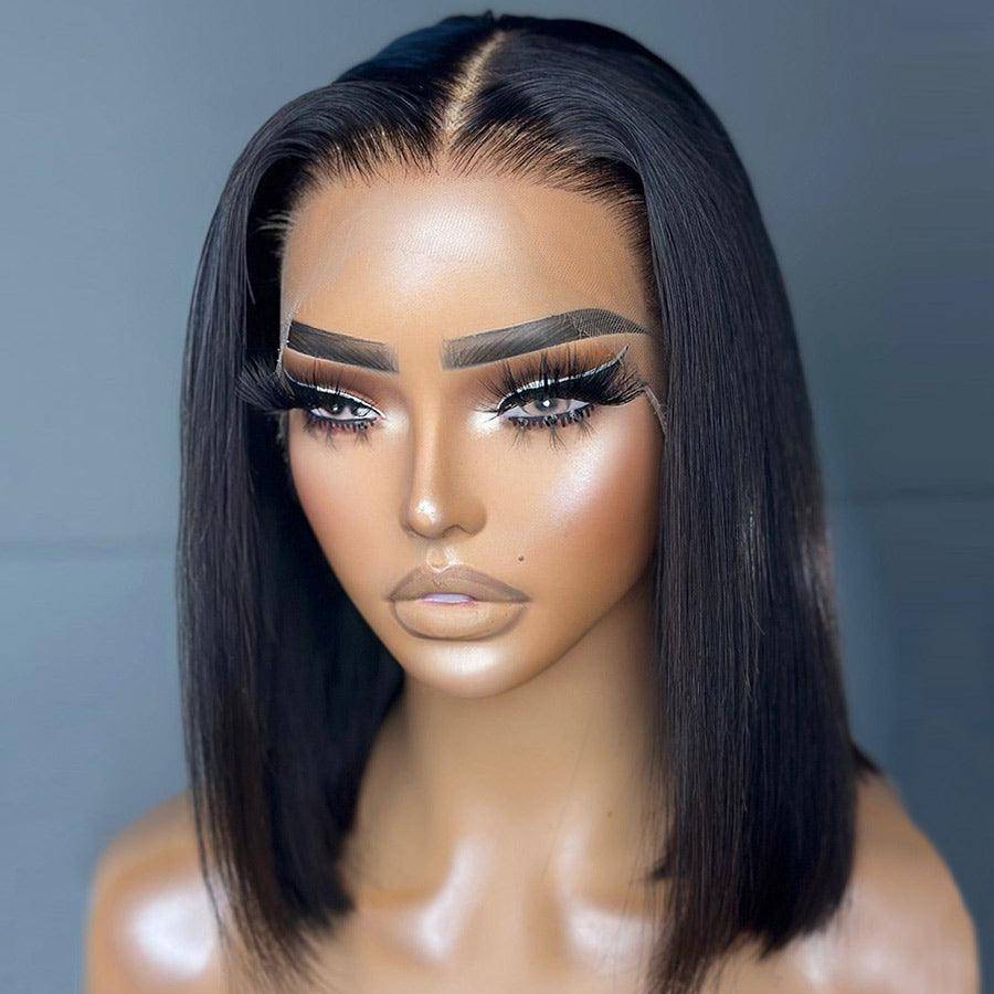 WOWANGEL 6X6/ 7X7 HD Lace Straight Bob 13X4 Lace Frontal Bob Wig - wowangel