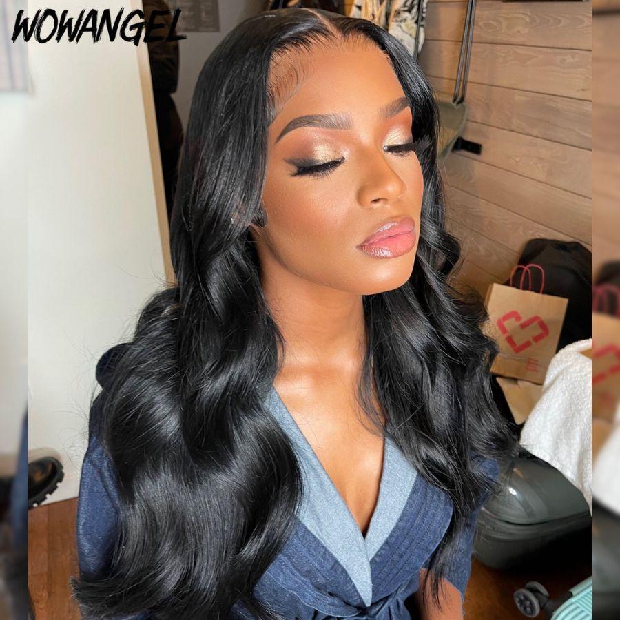 WOWANGEL 6x6 Skinlike Real HD Lace Closure Wig Body Wave Glueless Wig - wowangel