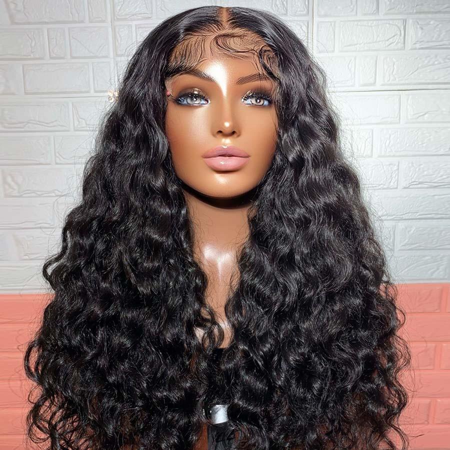 Front view of WOWANGEL Loose Curl HD Lace Closure Wig