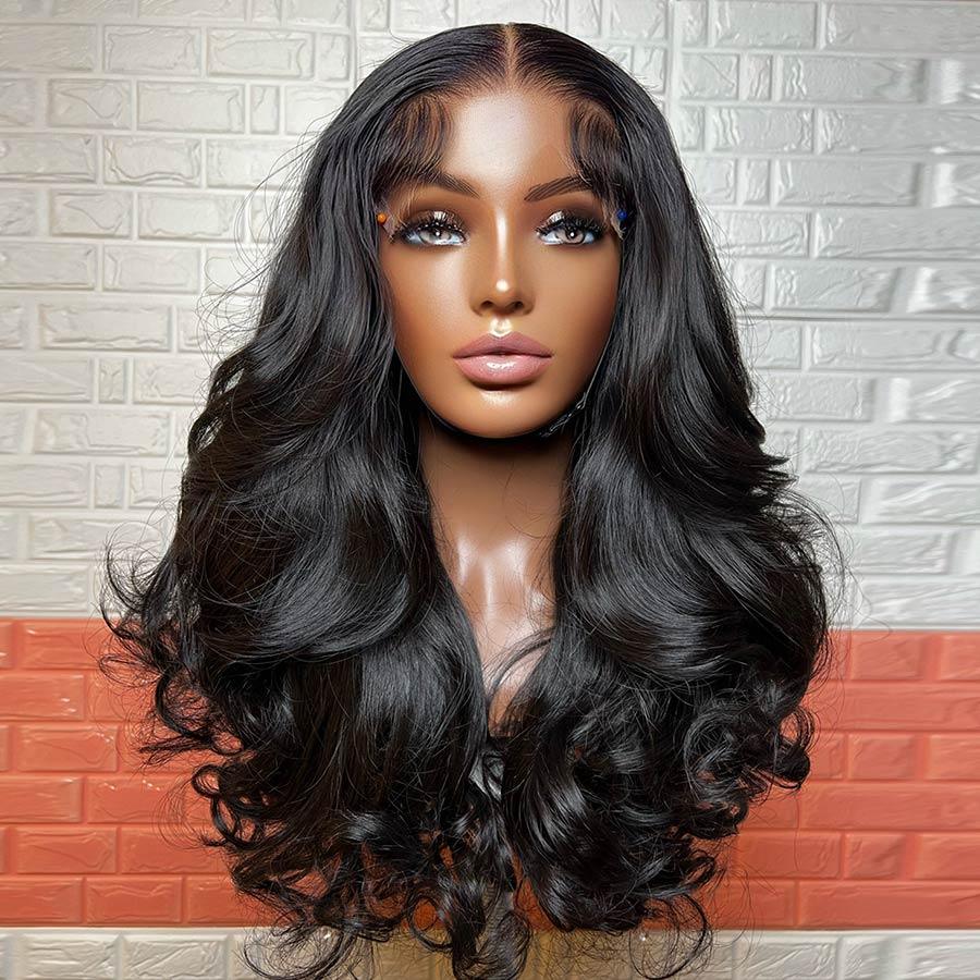 WOWANGEL 7x7 Skinlike Real HD Lace Closure Wig 250% Density Body Wave Glueless - wowangel