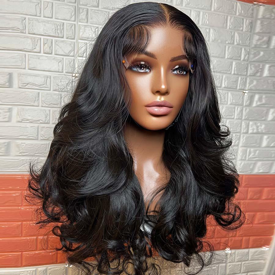 WOWANGEL 7x7 Skinlike Real HD Lace Closure Wig 250% Density Body Wave Glueless - wowangel