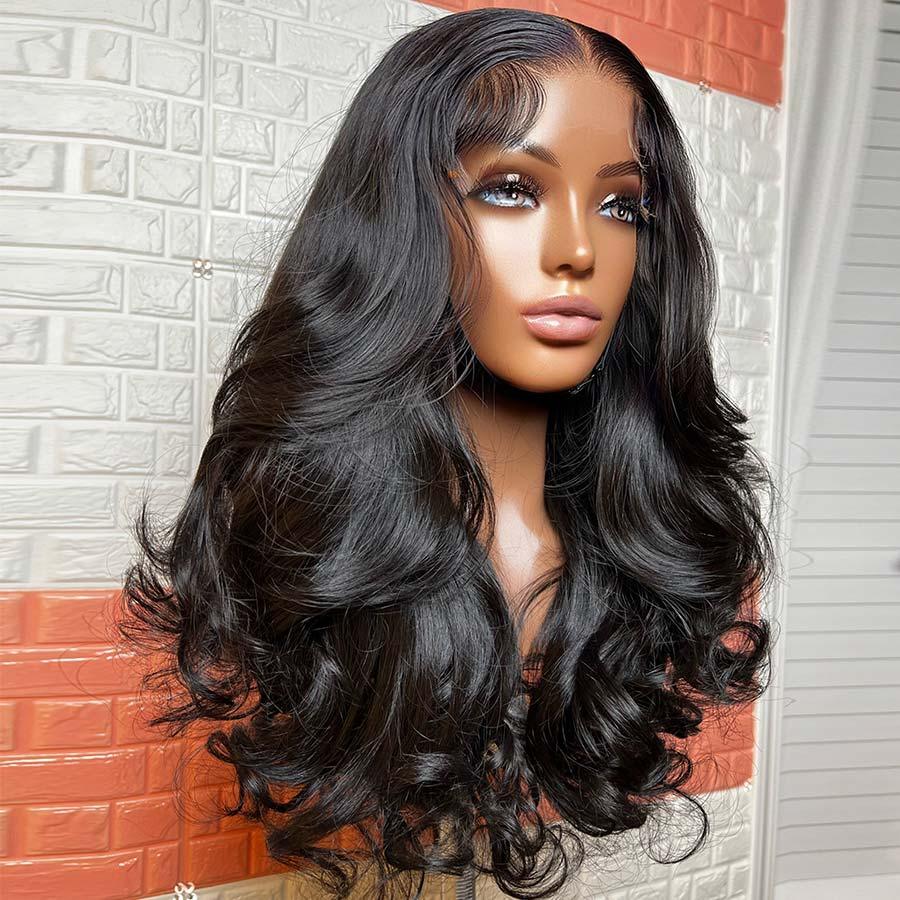 WOWANGEL 7x7 Skinlike Real HD Lace Closure Wig 250% Density Body Wave Glueless - wowangel