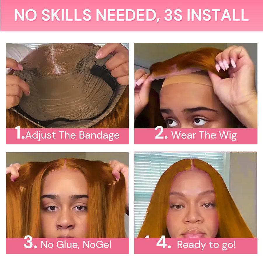 Steps to install WOWANGEL glueless wig in seconds