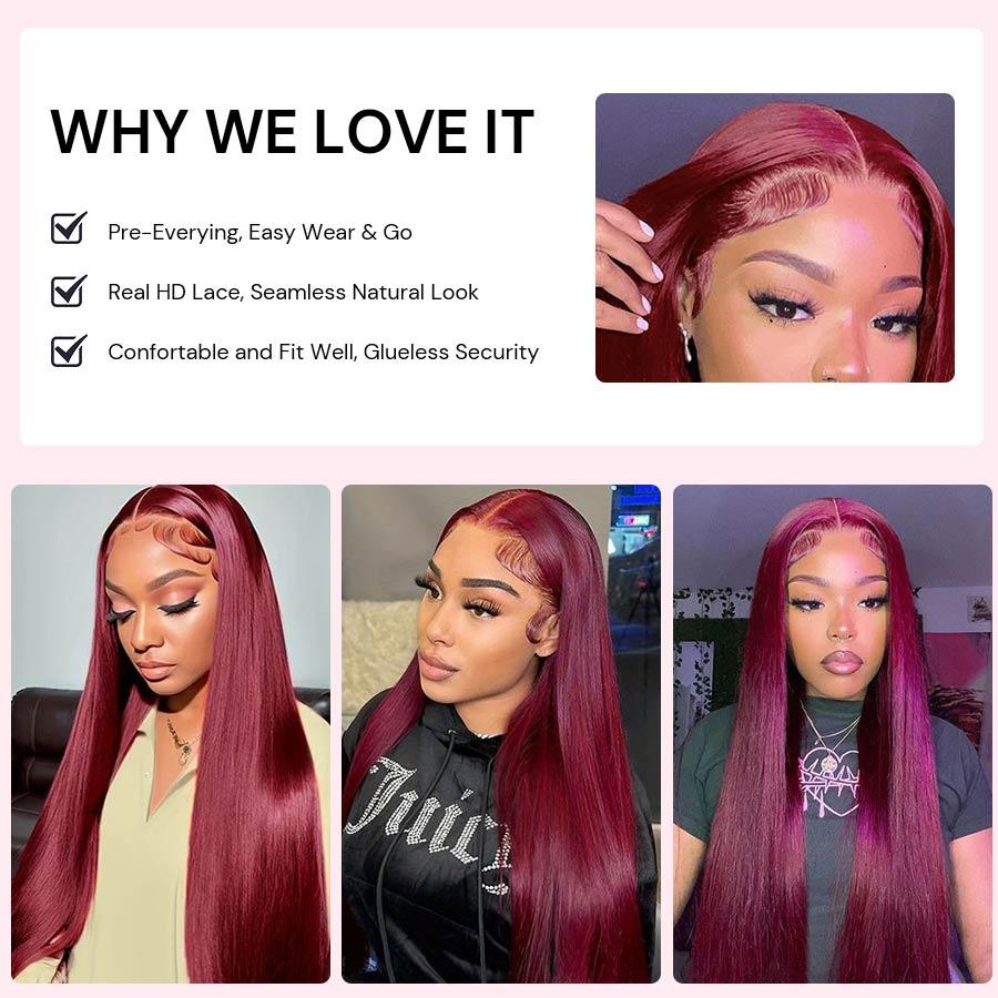 Benefits of WOWANGEL wig: easy wear, HD lace, natural look.